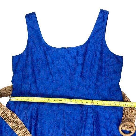 Nine West Dress Womens 16W Blue Belted Fit and Flare Western Cowboy Summer NEW - Picture 14 of 16